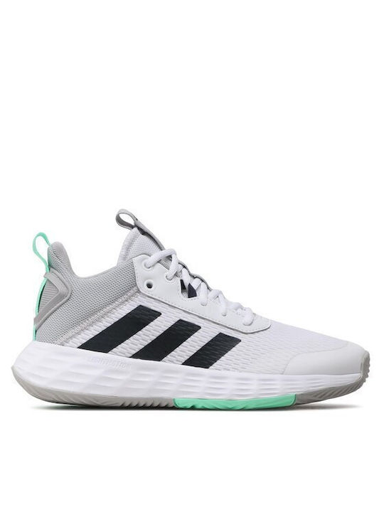 Adidas Ownthegame 2.0 Χαμηλά Μπασκετικά Παπούτσια Cloud White / Black Blue Met / Pulse Mint