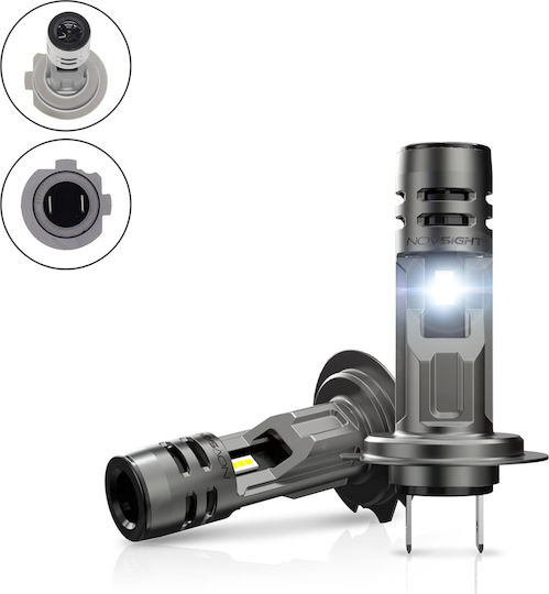 NovSight Lamps Car H7 LED 6500K Cold White 12V 60W 2pcs
