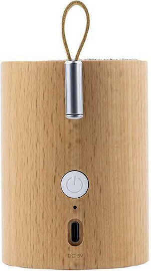 Gingko Drum Light Boxă Bluetooth 5W cu Durată de Baterie până la 8 ore Natural Beech
