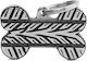 My Family Bronx Tyre Dog ID Tag Bone Silver Met...