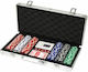 Set von 300 nummerierten Pokerchips 11.5gr in Koffer mit 2 Kartenspielen