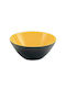 Guzzini My Fusion Salatschüssel Kunststoff Yellow-Black 25x25cm 1Stück