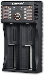 LiitoKala USB Φορτιστής 2 Μπαταριών Li-ion/Ni-Cd/Ni-MH Μεγέθους AA/AAA/18650/16340