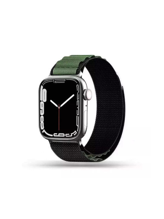 Tech-Protect Nylon Pro Armband Stoff Black/Military Green (Apple Watch 42/44/45mm)