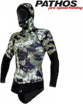 Pathos Medi Diving Jacket Shaved Inside with Chest Pad for Spearfishing Camouflage Green 5mm E1592