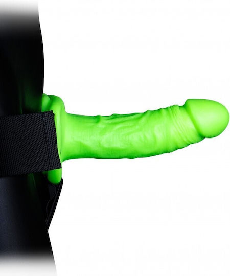 Shots Ouch Realistic Glow In The Dark Strap Ons with Dildo 7cm in Green Colour
