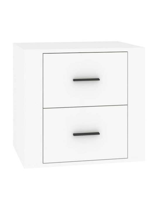 Wooden Bedside Table White 50x39x47cm