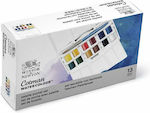 Winsor & Newton Pocket Plus Σετ Νερομπογιές με Πινέλο 12 Χρωμάτων