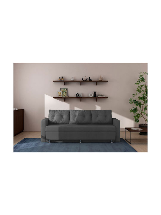 VERONA Three-seater sofa bed Grey 220x82