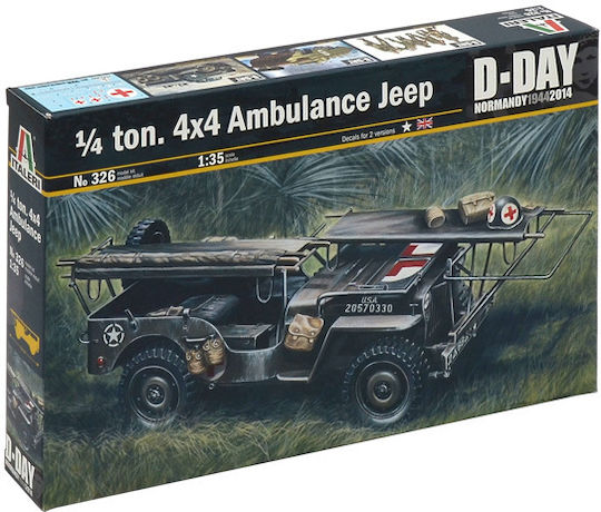 Italeri Φιγούρα Μοντελισμού Αυτοκίνητο 1/4 ton. 4x4 Ambulance Jeep σε Κλίμακα 1:35 11.8εκ.