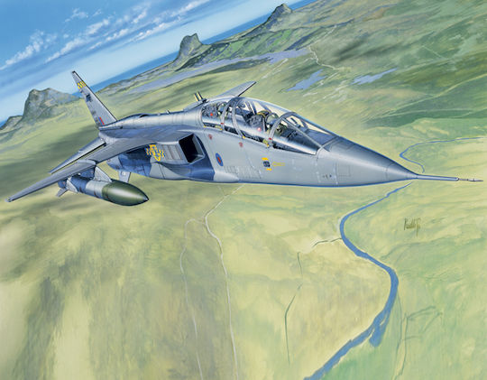 Italeri Jaguar T.2 Modeling Figure Airplane in Scale 1:72 24cm.
