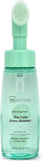 IDC Institute Spumă Demachiantă Facială Aloe Vera Pentru Controlul Sebumului și Împotriva Imperfecțiunilor 240ml