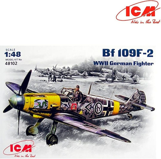 Italeri Bf 109F-2 WWII German Fighter Modellfigur Flugzeug im Maßstab 1:48