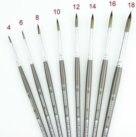 Renesans Gray Line Round Paint Brush No4