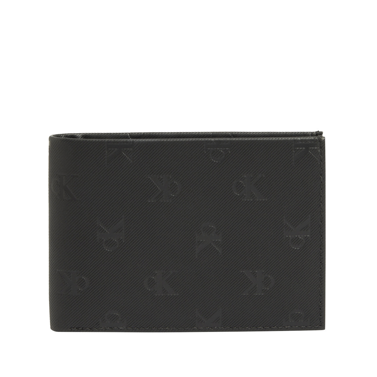 Men's Black Leather Monogram Soft Bifold Wallet Calvin Klein K50K510137-0GJ