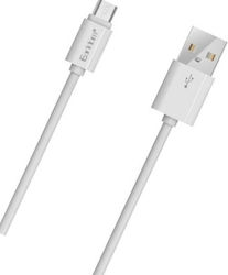 Earldom ET-35 551236 Regular USB 2.0 σε micro USB 3m Λευκό