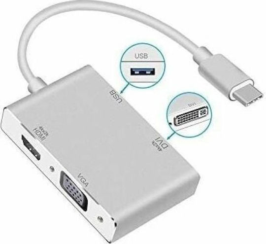 ATC USB-C Docking Station με HDMI 4K Λευκό (06.005.0072)