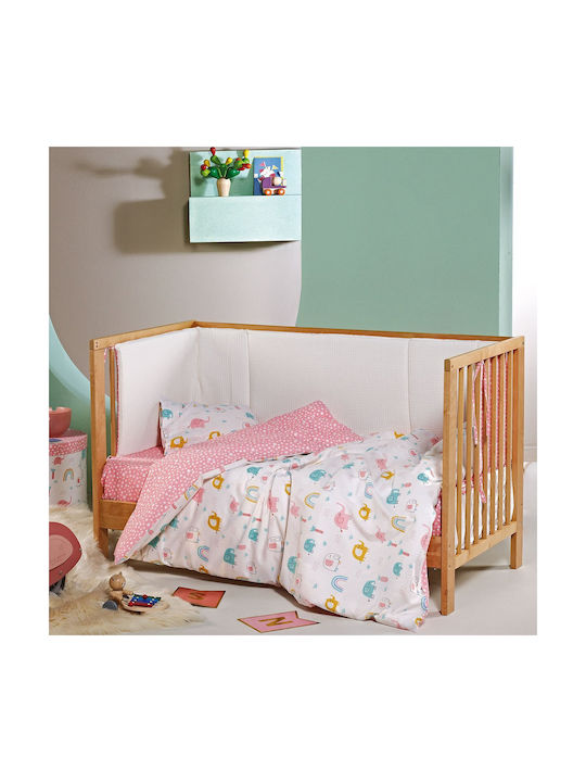 Kentia Set Cearceaf pentru Copii cu Făș de Perne Fanty Roz 100x140cm.
