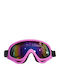 WKN-1465 Μάσκα Σκι & Snowboard Ενηλίκων Μαύρη με Φακό Καθρέπτη σε Ροζ Χρώμα