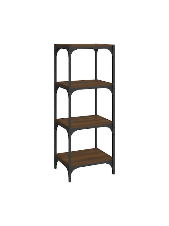 Shelving Unit Floor Brown Oak 40x33x100cm