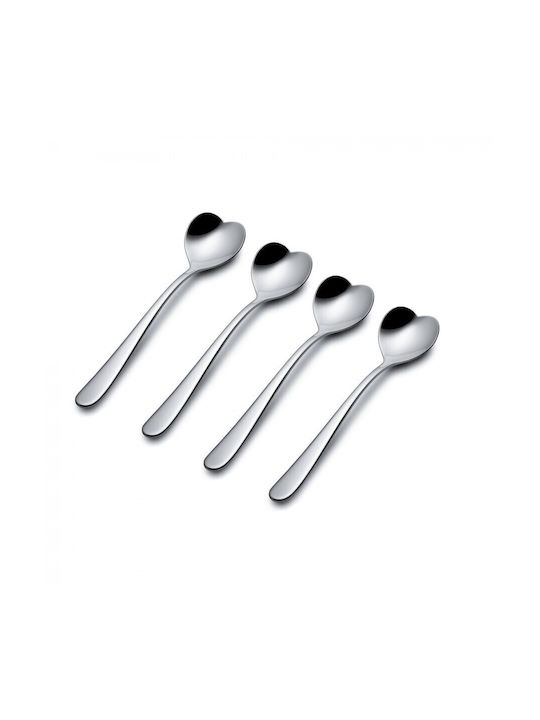 Alessi Big Love Spoon Set Desert / Ice Cream Stainless Silver 14.5cm 4pcs