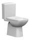 Cerastyle Duru Floor-Standing Toilet with Floor Trap and Flush that Includes Soft Close Cover White
