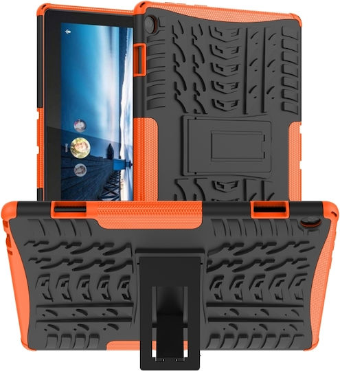 Husă Back Cover Textură Anvelopă Durabilă Portocalie (Lenovo Tab M10 10.1")
