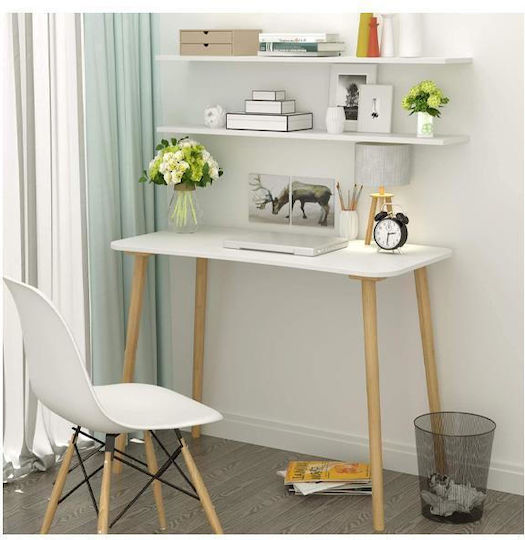Desk Wooden White 80x40x73cm