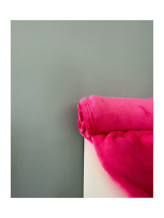 Pennie Arctic Blanket Velvet Single 150x200cm. Fuchsia