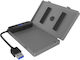 Icy Box Твърд диск кутия 2.5" SATA III с връзка USB 3.2 в Сив цвят 60979