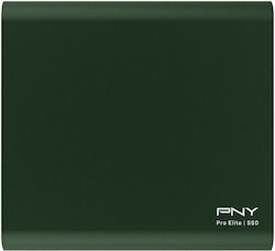 PNY Pro Elite USB 3.2 Εξωτερικός SSD 250GB 2.5" Πράσινο