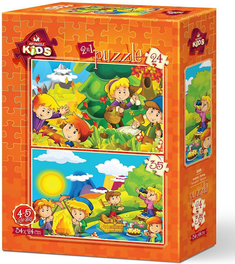 Детски Пъзел Autumn Spring за 4+ години+ Години 59бр Art Puzzle