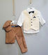 Guy Laroche Boys Baptism Suit with Vest 6pcs Brown