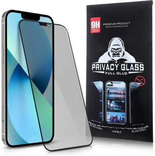 5D Datenschutz Vollflächiges gehärtetes Glas Schwarz (iPhone 12 / 12 Pro)