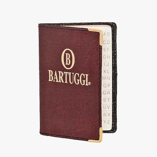 Bartuggi Phone Directory Leather with Latin Alphabet Brown