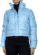 Tom Tailor Women's Short Puffer Jacket for Winter Light Blue