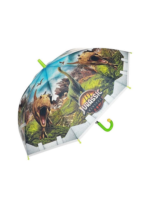 Παιδική Ομπρέλα Μπαστούνι Δεινόσαυρος Πράσινο Χρώμα 80cm