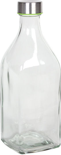 Keskor Bottiglia Grătare comerciale Sticlă con tappo a vite Transparent 1000ml