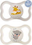 Mam Orthodontic Pacifiers Silicone Air Giraffe - Koala Grey / Cream for 6-16 months 2pcs