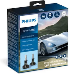 Philips Ultinon Pro9100 Car H3 Light Bulb LED 5800K Cold White 13.2V 20W 2pcs