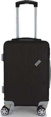 Ormi 887 Cabin Travel Suitcase Hard Black with 4 Wheels Height 55cm