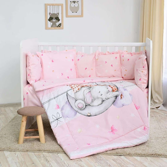 Lorelli Set Für Krippe Butterflies Rosa 4Stück