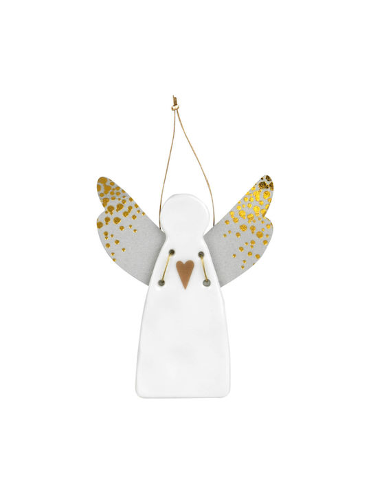 Engelchen Porzellan Gold Weihnachtsbaumschmuck 9cm