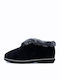 Anatomical Women's Slippers with Fur Black