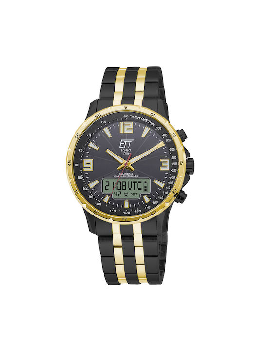 ETT Drive Funk Professional Arctica Analog/Digital Watch Solar with Metal Bracelet