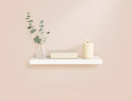 Homea White Wall Shelf 75x22.8x3.4cm
