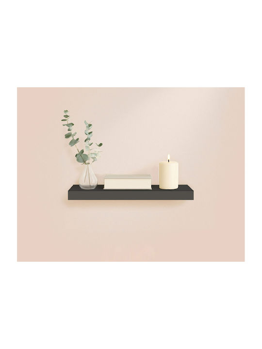 Homea Black Shelf 75x22.8x3.4cm