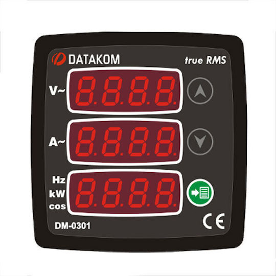 Datakom DM-0301-72 DTK Voltmeter Electric Panel Meter 01.034.0212