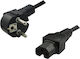 Scruffs & Tramps Schuko - IEC C15 Kabel 1.5m Schwarz (06.002.0003)