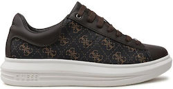 Guess Vibo Carryover Γυναικεία Sneakers Καφέ